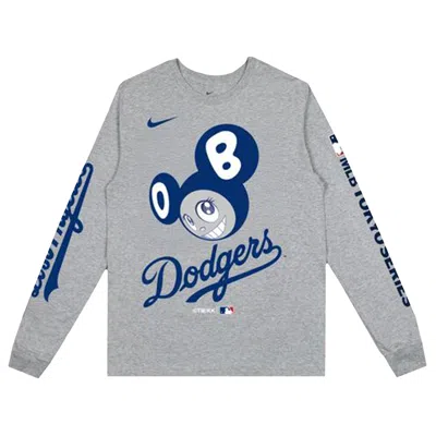 Pre-owned Nike X Takashi Murakami X Mlb World Tour Tokyo Series 2025 Dodgers Long-sleeve Tee 'grey' | Men's Si
