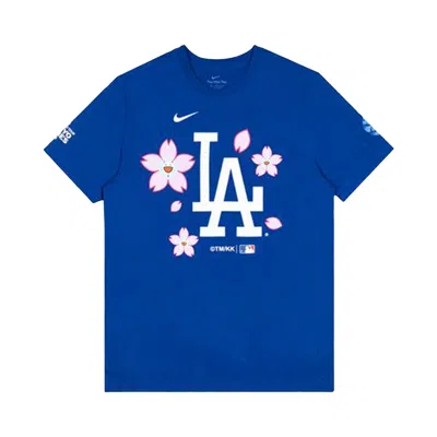 Pre-owned Nike X Takashi Murakami X Mlb World Tour Tokyo Series 2025 Dodgers Short-sleeve Tee 'blue' | Men's S
