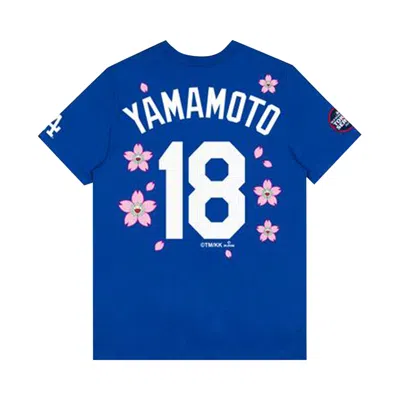 Pre-owned Nike X Takashi Murakami X Mlb World Tour Tokyo Series 2025 Yamamoto Dodgers Short-sleeve Tee 'blue'