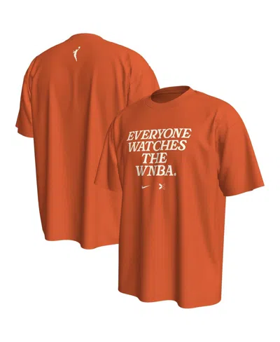 Nike X Togethxr Men's And Women's Everyone Watches The Wnba Orange T-shirt