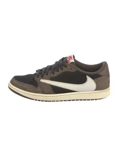 Pre-owned Nike X Travis Scott 1 Retro Low Og Sp Mocha Athletic Sneakers In Multi