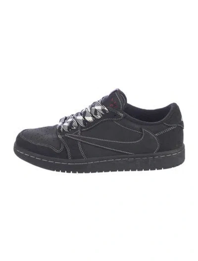 Pre-owned Nike X Travis Scott 1 Retro Low Og Sp Travis Scott Black Phantom Athletic Sneakers In Black/blue