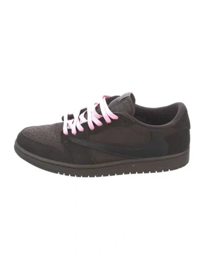 Pre-owned Nike X Travis Scott 1 Retro Low Og Sp Velvet Brown Athletic Sneakers