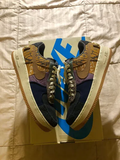Pre-owned Nike X Travis Scott Air Force 1 Low "cactus Jack" Shoes In Multicolor