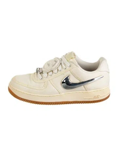 Pre-owned Nike X Travis Scott Air Force 1 Low Sail Sneakers In Neutral