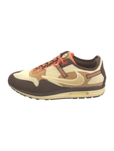 Pre-owned Nike X Travis Scott Air Max 1 Travis Scott Cactus Jack Baroque Brown Athletic Sneakers In Brown/yellow