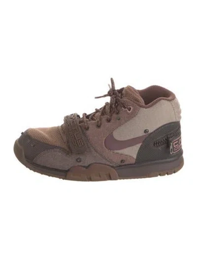 Pre-owned Nike X Travis Scott Air Trainer 1 Sp Athletic Sneakers In Brown