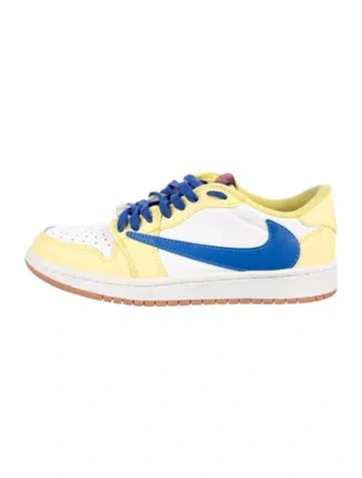 Pre-owned Nike X Travis Scott Leather Colorblock Pattern Sneakers In Multi