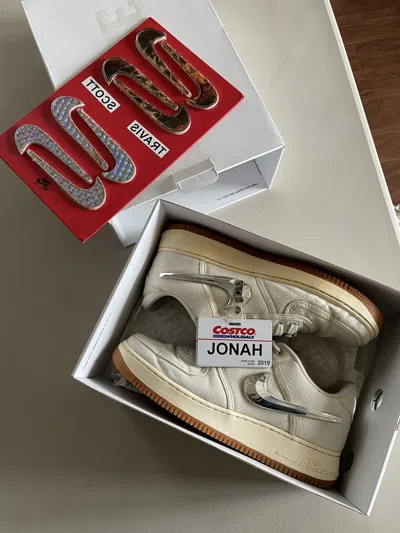 Pre-owned Nike X Travis Scott Nike Air Force 1 Low Travis Scott Sail Shoes