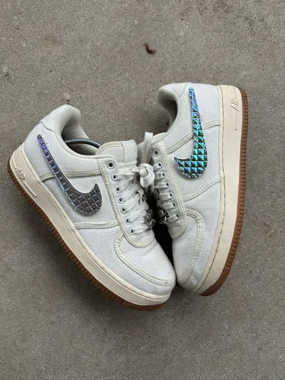 Pre-owned Nike X Travis Scott Nike Air Force 1 Travis Scott Sail Size 9 Shoes