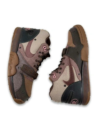 Pre-owned Nike X Travis Scott Nike Air Trainer 1 Sp Chocolate Shoes In Brown