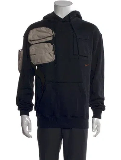 Pre-owned Nike X Travis Scott Nrg Ag Utility Hoodie Colorblock Pattern Hoodie In Black