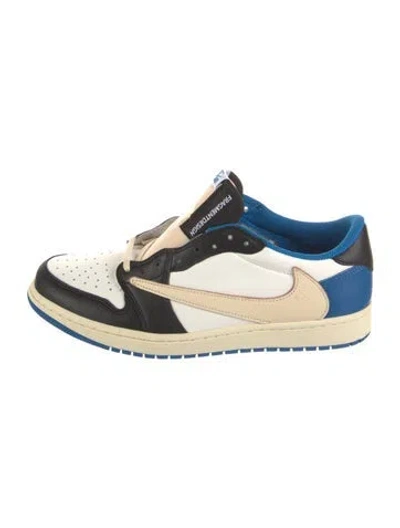 Pre-owned Nike X Travis Scott X Fragment 1 Retro Low Og Sp Athletic Sneakers In Blue