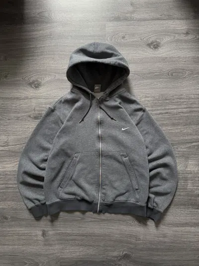 Pre-owned Nike X Vintage 00's Nike Zip Hoodie In Grey
