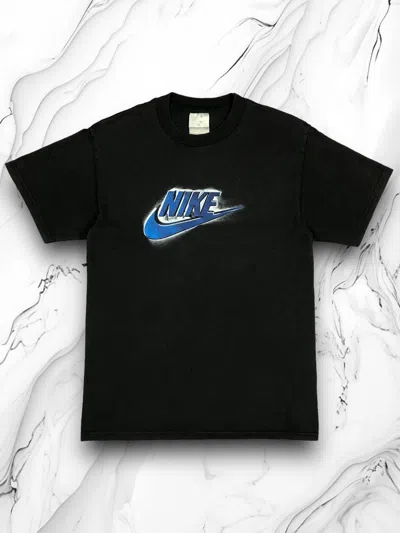 Pre-owned Nike X Vintage 00s Nike Centre Graphic Tee Gorpcore Y2k Og Drill In Black