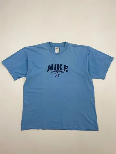 Pre-owned Nike X Vintage 1990's Vintage Nike 71 T-shirt In Bleu