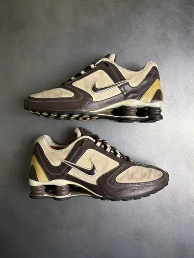 Pre-owned Nike X Vintage 2006 Nike Shox Rng 314775-221 2000s Nike Shox Leather Beater Shoes In Brown
