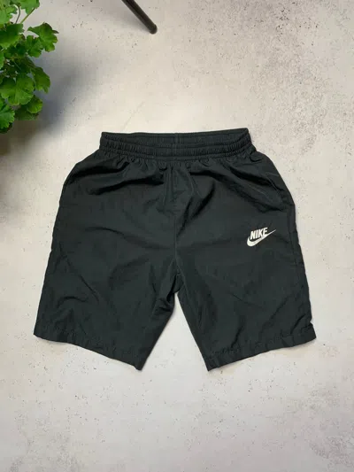 Pre-owned Nike X Vintage 90's Nike Nylon Shorts Sportwear Y2k Drill M In Black