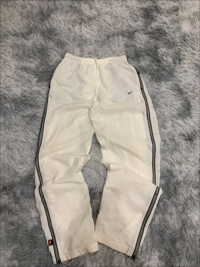 Pre-owned Nike X Vintage 90's Nike Nylon Track Pants In White