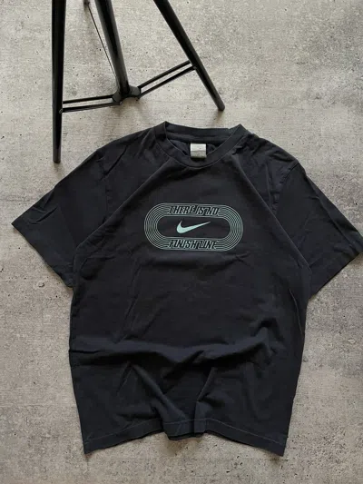 Pre-owned Nike X Vintage 90's Nike T-shirt Retro Hype Y2k Usa In Black