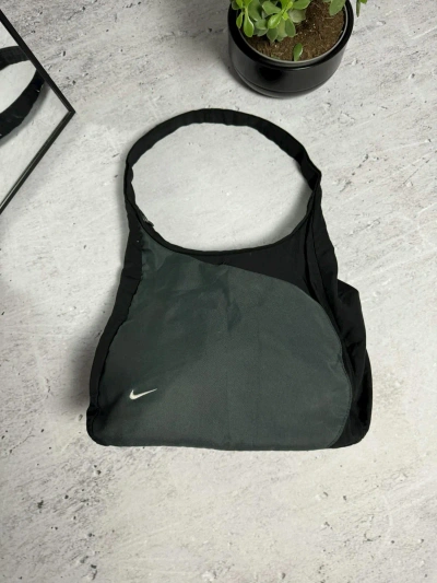 Pre-owned Nike X Vintage 90's Nike Vintage Sling Bag Crossbody Mini Swoosh In Black