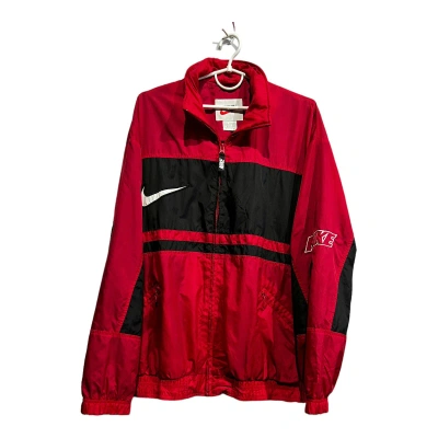 Pre-owned Nike X Vintage 90's Nike Vintage Windbreaker Jacket Size L In Red