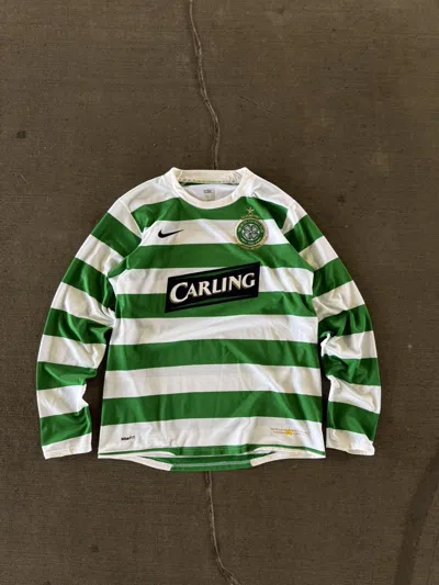 Pre-owned Nike X Vintage Crazy Vintage Celtic Nike 2007 Jersey T90 Soccer Kit In Green