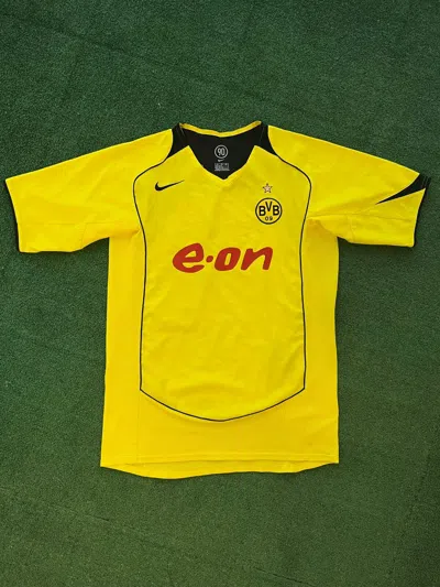 Pre-owned Nike X Vintage Drill Football Soccer Jersey Bvb Puma Blokecore Y2k In Yellow