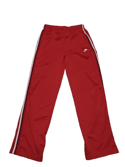 Pre-owned Nike X Vintage Nike 00s Vintage Red Drill Streetwear Sweatpants Y2k Crazy