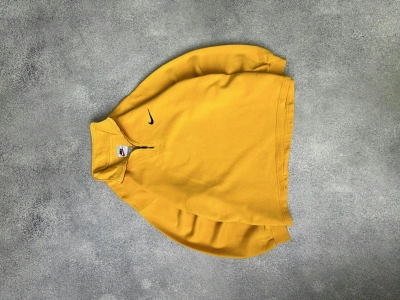 Pre-owned Nike X Vintage Nike 1/4 Zip Yellow Y2k Sweatshirt