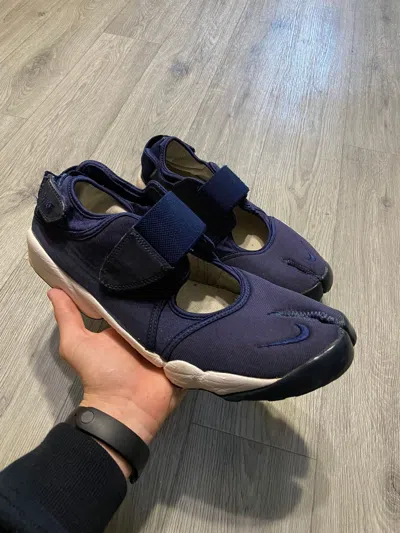 Pre-owned Nike X Vintage Nike Air Rift Sandals Tabi Shoes In Navy