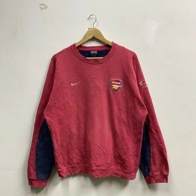 Pre-owned Nike X Vintage Nike Arsenal Sweatshirt Soccer 90's Y2k In Red