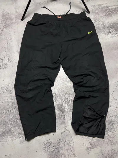 Pre-owned Nike X Vintage Nike Baggy Nylon Track Pants In Black