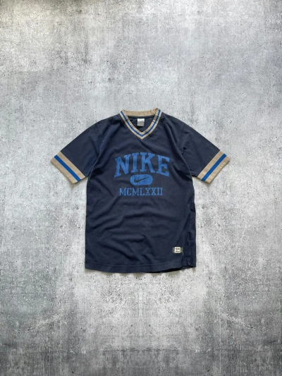 Pre-owned Nike X Vintage Nike Big Logo T-shirt Y2k In Blue