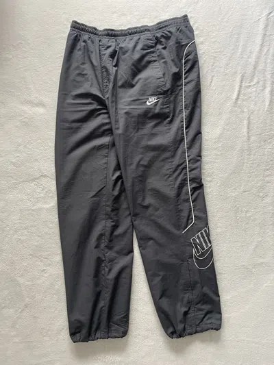 Pre-owned Nike X Vintage Nike Big Swoosh Logo Track Pants Y2k 90's In Grey