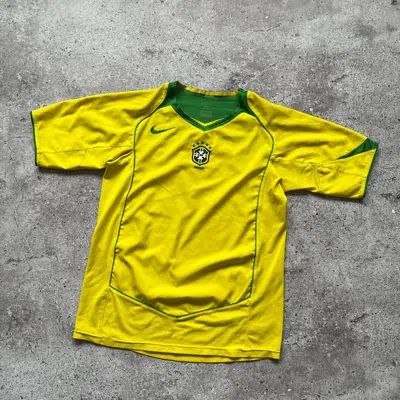 Pre-owned Nike X Vintage Nike Brasil Vintage Jersey In Yellow