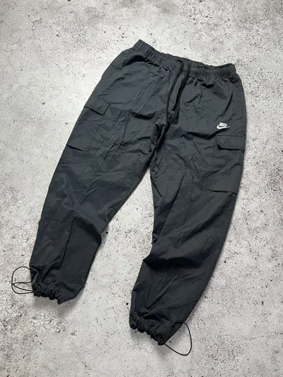 Pre-owned Nike X Vintage Nike Cargo Pants Nylon Drill In Black