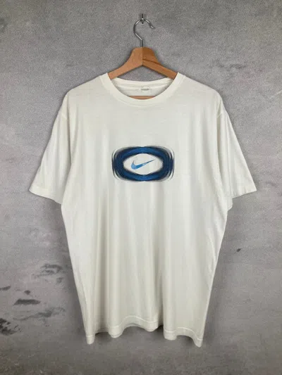 Pre-owned Nike X Vintage Nike Center Swoosh T-shirt 90's Y2k In White