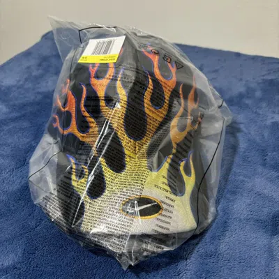 Pre-owned Nike X Vintage Nike Club Cap Structured Og Flame Hat Size S/m Black New