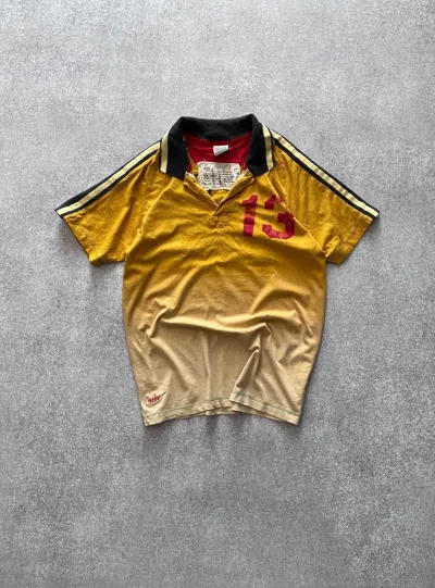 Pre-owned Nike X Vintage Nike Diski Y2k Football Polo Shirt M In Yellow