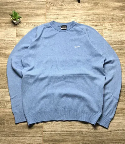 Pre-owned Nike X Vintage Nike Golf Knitted Sweater Basic Fit In Blue