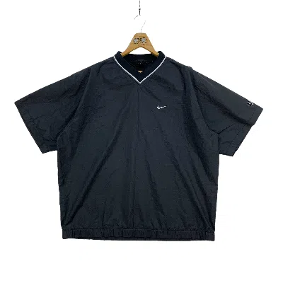 Pre-owned Nike X Vintage Nike Golf V Neck Windbreaker Shirt 4074-141 In Black