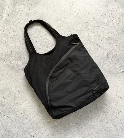 Pre-owned Nike X Vintage Nike Handbag Black Vintage Shoulder Bag Y2k Swoosh