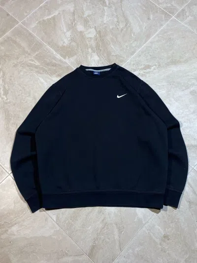 Pre-owned Nike X Vintage Nike Hype Y2k Streetwear Style Sweatshirt In Black