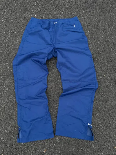 Pre-owned Nike X Vintage Nike Nylon Track Pant In Royal Blue