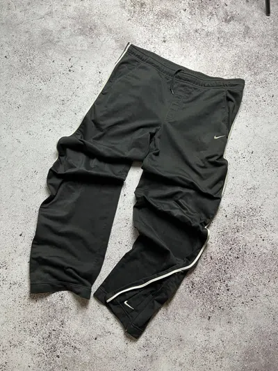 Pre-owned Nike X Vintage Nike Parachute Pants Baggy Y2k Track Pants Double In Black