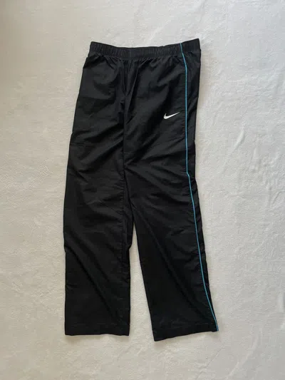Pre-owned Nike X Vintage Nike Retro Nylon Baggy Parachute Track Pants Y2k 90's In Black