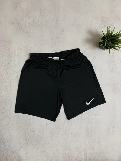 Pre-owned Nike X Vintage Nike Shorts Baggy Mini Swoosh Black Y2k