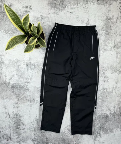 Pre-owned Nike X Vintage Nike Sport Track Pants Y2k Baggy Drill Joggers Nylon In Black