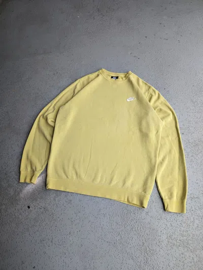 Pre-owned Nike X Vintage Nike Sweatshirt In Yellow
